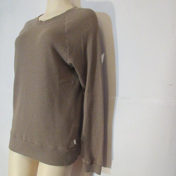 Artizia TNA Womens Small Sweater Waffle Knit Long Sleeve Lightweight Tan Brown - Picture 2 of 9